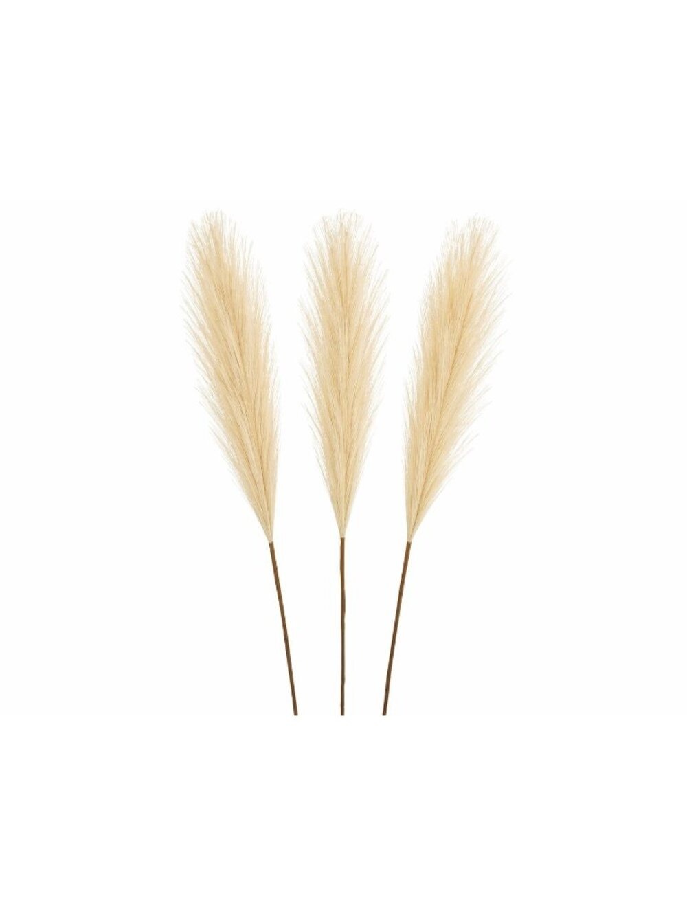 Cream Pampas Grass 3 Stem Faux Pampas Beige Neutral Vase Filler Farmhouse